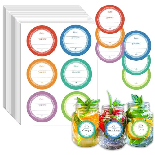 240 Blatt Klebeetiketten zum Beschriften, Aufkleber zum Beschriften, Etiketten Selbstklebend, Beschriftungsetiketten Geschenkaufkleber, für Marmeladengläser Geschenktüten Umschlagaufkleber (Rot) von CALLYSONIC