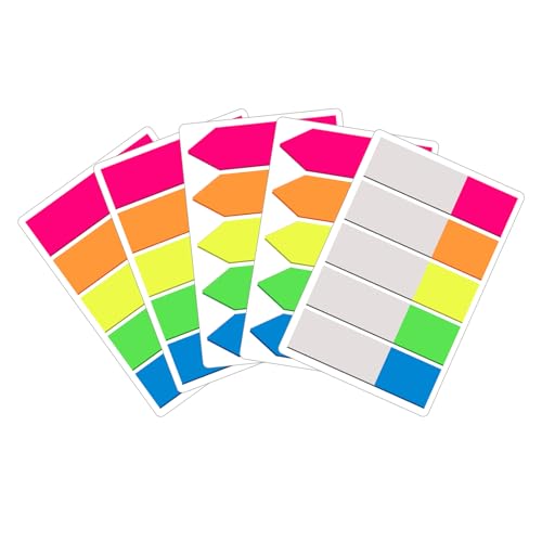500 Stück Haftstreifen, 3 Stile Selbstklebend Postit Haftnotizen, Pastell Sticky Notes, Post It Transparent, Post Its Klein, Index Tabs, Aesthetic Klebezettel, für Seitenmarkierung, Lesezeichen von CALLYSONIC