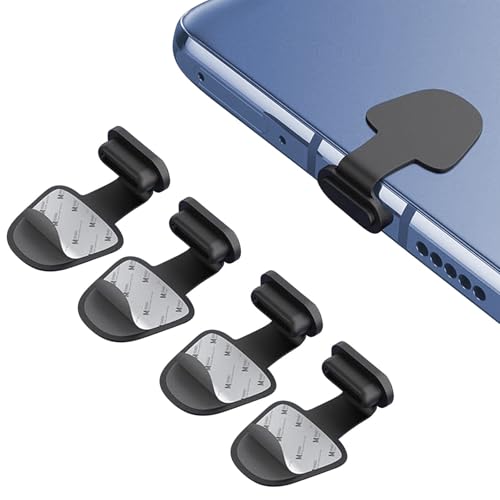CALLYSONIC 4 Stücke Staubschutz USB C, Silikon USB C Schutzkappe, Handy Ladebuchse Schutz, USB C Abdeckung Staubschutz, für Type C Ladestecker Stopfen Zubehör, Kompatibel mit iPhone 16 Pro usw von CALLYSONIC