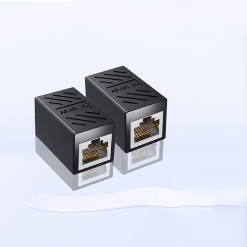 Rj45 Kupplung, 2 StüCk Ethernet Koppler, LAN Adapter, Netzwerkkabel Verbinder, LAN Verbinder, Cat Verbinder, LAN Kabel Kupplung, LAN Kupplung Cat 7, Cat6, Cat8 von CALLYSONIC