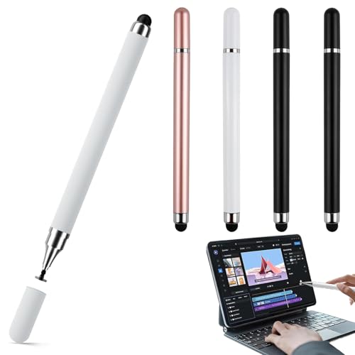 Tablet Stift für Alle Tablets, 3 Stück Stift für Tablets, 2 in 1 Touchscreen Stift mit Gummispitzen, Handy Stift, Stylus Pen Tablet, Kompatibel mit iPhone, Samsung, Huawei, Xiaomi usw von CALLYSONIC