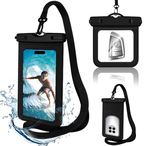 wasserdichte Handyhülle, 7,2 Zoll IPX8 Unterwasser Handyhülle für iPhone 16/15/14/13/12, Samsung S24 S23 S22, Klein Wasserdichter Beutel, Wasserfeste Tasche Schwimmen (V) von CALLYSONIC