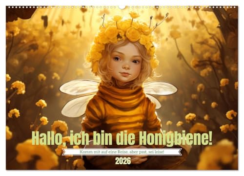 Hallo! Ich bin die Honigbiene (Wandkalender 2026 DIN A2 quer), CALVENDO Monatskalender von CALVENDO