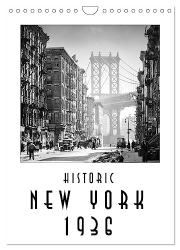 Historic New York 1936 (Wandkalender 2024 DIN A4 hoch), CALVENDO Monatskalender von CALVENDO