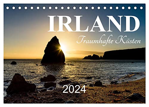 Irland - Traumhafte Küsten (Tischkalender 2024 DIN A5 quer), CALVENDO Monatskalender von CALVENDO