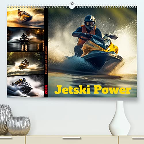 Jetski Power (hochwertiger Premium Wandkalender 2024 DIN A2 quer), Kunstdruck in Hochglanz von CALVENDO