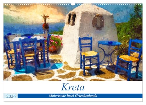 Kreta - Malerische Insel Griechenlands (Wandkalender 2026 DIN A2 quer), CALVENDO Monatskalender von CALVENDO