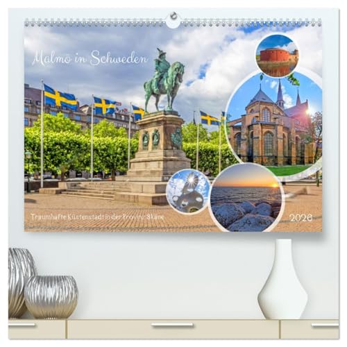 Malmö in Schweden (hochwertiger Premium Wandkalender 2026 DIN A2 quer), Kunstdruck in Hochglanz von CALVENDO