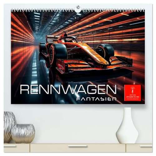 Rennwagen Fantasien (hochwertiger Premium Wandkalender 2026 DIN A2 quer), Kunstdruck in Hochglanz von CALVENDO