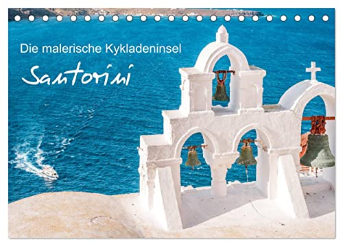 Santorini - Die malerische Kykladeninsel (Tischkalender 2026 DIN A5 quer), CALVENDO Monatskalender von CALVENDO