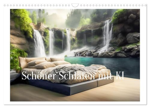 Schöner Schlafen mit KI (Wandkalender 2026 DIN A3 quer), CALVENDO Monatskalender von CALVENDO