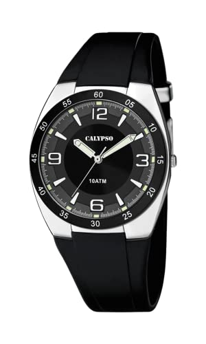Calypso Herren Analog Quarz Uhr mit Plastik Armband K5753/3, Schwarz von CALYPSO