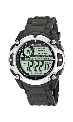 Calypso Jungen Chronograph Quarz Uhr mit Silikon Armband K5577/1 von Festina