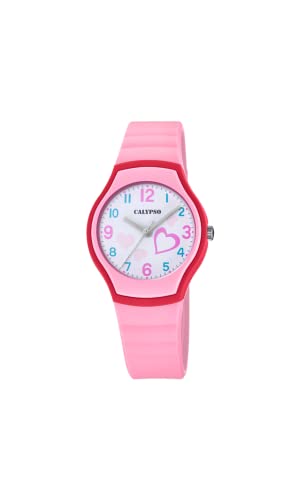 Calypso Mädchen Analog Gesteppte Daunenjacke Uhr mit Kunststoff Armband K5806/2 von CALYPSO