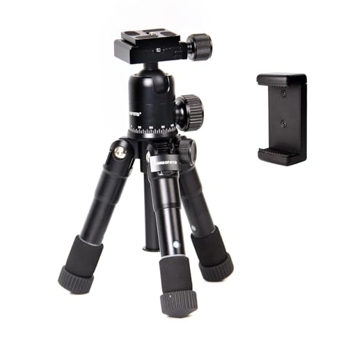 Leichtes Mini-Stativ CAMBOFOTO Desktop-Stativ Kompaktes Stativ mit 360-Grad-Kugelkopf 1/4" Schnellwechselplatte und Tragetasche Aluminium-Stativ für DSLR/SLR-Kamera Smartphone Leichtes Mini-Stativ CAMBOFOTO Desktop-Stativ Kompaktes Stativ mit 360-Grad-Kugelkopf 1/4" Schnellwechselplatte und Tragetasche Aluminium-Stativ für DSLR/SLR-Kamera Smartphone von CAMBOFOTO