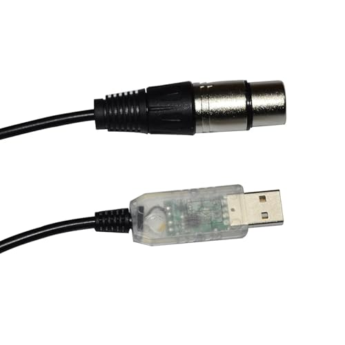 BUNTE RS485 DMX512 ZU USB 3PIN 3P DMX 512 WEIBLICHE KONVERTER KABEL for FREESTYLER BÜHNE CONTROLLER KABLE(1.8M,Color B) von CAMCHJVVM