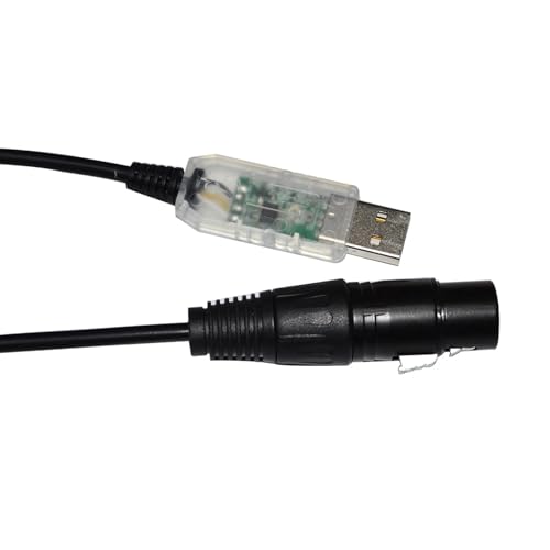 BUNTE RS485 DMX512 ZU USB 3PIN 3P DMX 512 WEIBLICHE KONVERTER KABEL for FREESTYLER BÜHNE CONTROLLER KABLE(1.8M,Color C) von CAMCHJVVM