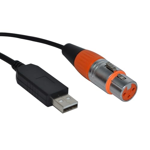 BUNTE RS485 DMX512 ZU USB 3PIN 3P DMX 512 WEIBLICHE KONVERTER KABEL for FREESTYLER BÜHNE CONTROLLER KABLE(1.8M,Color H) von CAMCHJVVM