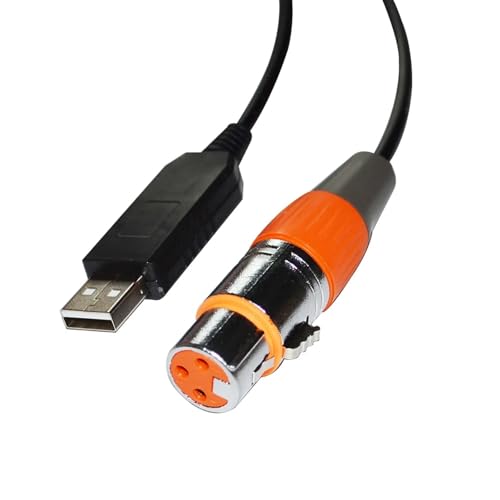 CAMCHJVVM INDUSTRIELLER FT232RL CHIP USB ZU RS485 DMX512 3P WEIBLICH/MÄNNLICH KONVERTER FREESTYLER BÜHNENCONTROLLER KABEL(1.8M,XLR FEMALE D) von CAMCHJVVM