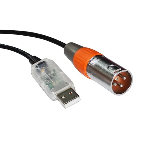 CAMCHJVVM INDUSTRIELLER FT232RL CHIP USB ZU RS485 DMX512 3P WEIBLICH/MÄNNLICH KONVERTER FREESTYLER BÜHNENCONTROLLER KABEL(1.8M,XLR MALE A) von CAMCHJVVM