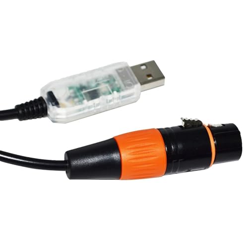 CAMCHJVVM INDUSTRIELLER FT232RL CHIP USB ZU RS485 DMX512 3P WEIBLICH/MÄNNLICH KONVERTER FREESTYLER BÜHNENCONTROLLER KABEL(8M,XLR FEMALE E) von CAMCHJVVM