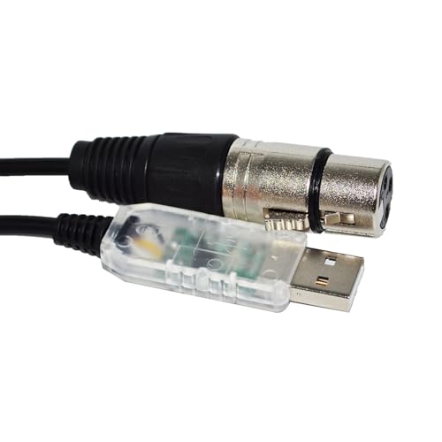 CAMCHJVVM INDUSTRIELLER FT232RL CHIP USB ZU RS485 DMX512 3P WEIBLICH/MÄNNLICH KONVERTER FREESTYLER BÜHNENCONTROLLER KABEL(8M,XLR FEMALE J) von CAMCHJVVM