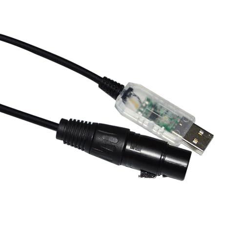 INDUSTRIELLER FT232RL CHIP USB ZU RS485 DMX512 3P WEIBLICH/MÄNNLICH KONVERTER Freestyler BÜHNENCONTROLLER Kabel(1.8M,XLR Female H) von CAMCHJVVM