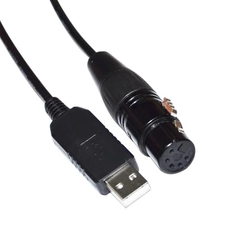 RS485 USB ZU DMX512 5PIN 5P WEIBLICH/MÄNNLICH DMX-Steuerung Freestyler ARTNET Magic Q ZU BÜHNENCONTROLLER Kabel(1m,5P XLR Female B) von CAMCHJVVM