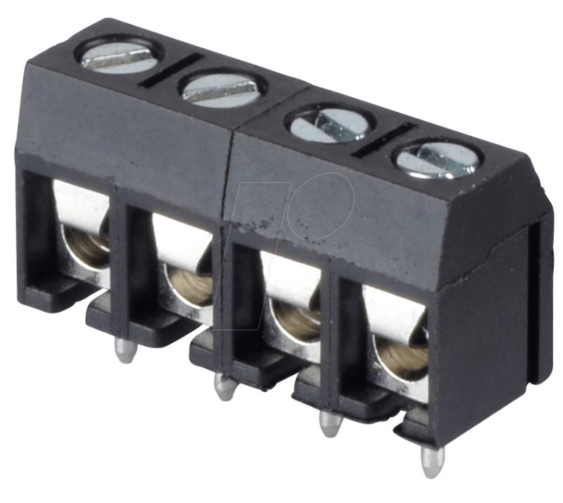 CTB5202-4 - Lötbare Schraubklemme - 4-pol, RM 5 mm, 90° von CAMDENBOSS