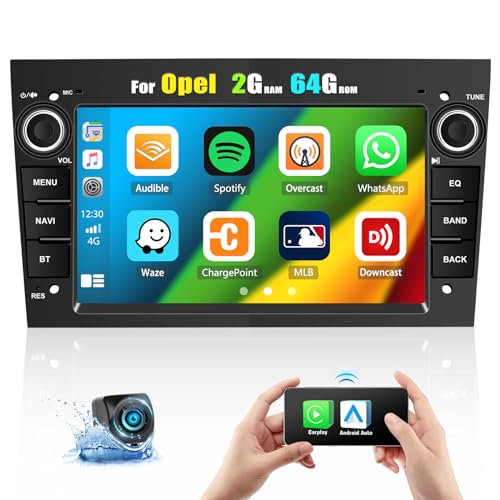 2G+64G Android 13 Autoradio mit Navi für Opel Astra Corsa Zafira Con Carplay Android Auto,Auto Display mit Bildschirm 7 Zoll Auto Radio mit Bluetooth WiFi GPS HiFi RDS FM Radio+Rückfahrkamera+SWC von CAMECHO