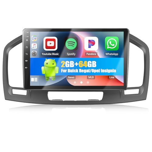 2G+64G CAMECHO Android 12 Autoradio für Buick Regal/Opel Insignia 2009-2013,Autoradio mit Navi Carplay Android Auto,9 Zoll Auto Radio Touch Display mit Bluetooth WiFi RDS Spiegellink+Rückfahrkamera von CAMECHO