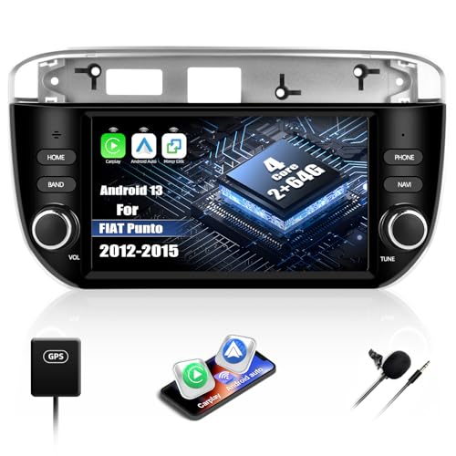 2G+64G CAMECHO Android 13 Autoradio mit Navi für FIAT Punto 2012-2015, Carplay Wireless Android Auto,7 Zoll Auto Radio Touch Display mit Bluetooth RDS WiFi SWC EQ 2G+64G CAMECHO Android 13 Autoradio mit Navi für FIAT Punto 2012-2015, Carplay Wireless Android Auto,7 Zoll Auto Radio Touch Display mit Bluetooth RDS WiFi SWC EQ von CAMECHO