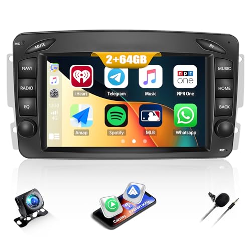 2G+64G CAMECHO Android 13 Autoradio mit Navi für Mercedes Benz C CLK G Klasse W203 W209 W463 Viano Vito W639,Doppel Din Radio mit 7 Zoll Touchscreen Mirror Link RDS/FM Bluetooth 2G+64G CAMECHO Android 13 Autoradio mit Navi für Mercedes Benz C CLK G Klasse W203 W209 W463 Viano Vito W639,Doppel Din Radio mit 7 Zoll Touchscreen Mirror Link RDS/FM Bluetooth von CAMECHO