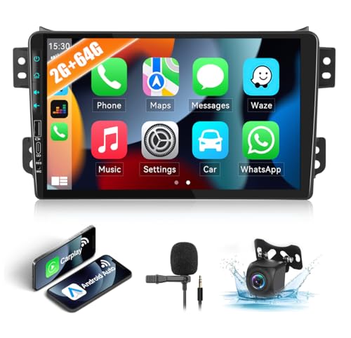 2G+64G CAMECHO Android 13 Autoradio mit Navi für Suzuki Splash Ritz/Opel Agila B 2004-2014,Doppel Din Radio mit 9 Zoll Bildschirm,Carplay Android Auto Mirror Link RDS FM WiFi Bluetooth+Rückfahrkamera 2G+64G CAMECHO Android 13 Autoradio mit Navi für Suzuki Splash Ritz/Opel Agila B 2004-2014,Doppel Din Radio mit 9 Zoll Bildschirm,Carplay Android Auto Mirror Link RDS FM WiFi Bluetooth+Rückfahrkamera von CAMECHO