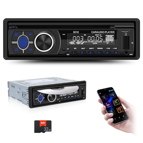CAMECHO 1Din Autoradio mit CD DVD Player, Autoradio 1 DIN mit Bluetooth 5.1 Freisprechfunktion, Audio Empfänger mit AM/FM Radio, Fernbedienung, EQ, Smart Sync App +32GB TF+Anschluss CAMECHO 1Din Autoradio mit CD DVD Player, Autoradio 1 DIN mit Bluetooth 5.1 Freisprechfunktion, Audio Empfänger mit AM/FM Radio, Fernbedienung, EQ, Smart Sync App +32GB TF+Anschluss von CAMECHO