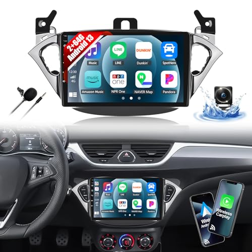 CAMECHO 2+64G Android 13 Navi Autoradio für Opel Corsa 2015-2019 Opel Adam 2013-2016, 9 Zoll Wireless Carplay Android Auto Bluetooth Radio mit Rückfahrkamera WIFI GPS FM/RDS Mirror Link HD Touchscreen CAMECHO 2+64G Android 13 Navi Autoradio für Opel Corsa 2015-2019 Opel Adam 2013-2016, 9 Zoll Wireless Carplay Android Auto Bluetooth Radio mit Rückfahrkamera WIFI GPS FM/RDS Mirror Link HD Touchscreen von CAMECHO