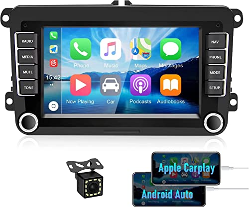 CAMECHO Android 13 Autoradio mit Carplay für VW Golf 5 Golf 6 Polo Tiguan, 7-Zoll Bildschirm Doppel Din Radio mit Navi/Android Auto/FM RDS/Bluetooth/HiFi und USB + Rückfahrkamera CAMECHO Android 13 Autoradio mit Carplay für VW Golf 5 Golf 6 Polo Tiguan, 7-Zoll Bildschirm Doppel Din Radio mit Navi/Android Auto/FM RDS/Bluetooth/HiFi und USB + Rückfahrkamera von CAMECHO