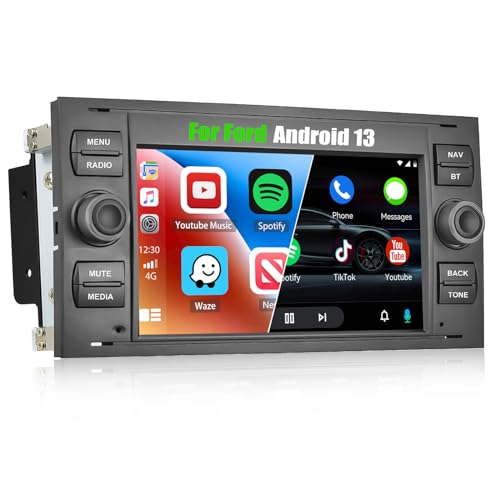CAMECHO Android 11 Autoradio für Ford mit Carplay Wireless Android Auto,7 Zoll Bildschirm Autoradio mit Navi FM RDS WiFi Bluetooth und USB für Ford Transit Fiesta Kuga Focus von CAMECHO