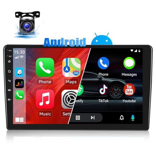 CAMECHO Android 12 Autoradio mit Navi für Opel Astra H/Zafira B/Corse C D,Doppel Din 9 Zoll Auto Radio Touch Display mit Carplay Android Auto Bluetooth FM RDS WiFi+Rückfahrkamera von CAMECHO