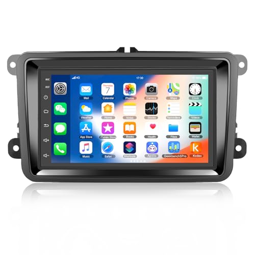 CAMECHO Android 12 Autoradio mit Navi für VW Golf V VI 5 6 Polo CC Passat B6 Tiguan EOS Scirocco,Doppel Din Autoradio mit 7 Zoll Bildschirm Bluetooth RDS/FM MirrorLink und USB von CAMECHO