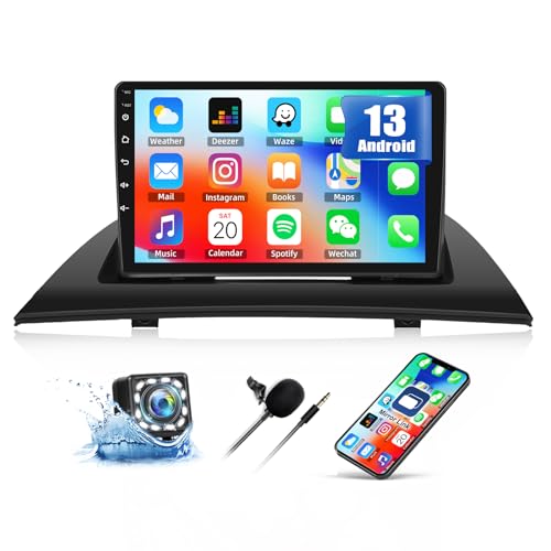 CAMECHO Android Autoradio mit Navi für BMW X3 E83 (2004-2012),Autoradio Doppel Din mit 9 Zoll Bildschirm,Mirror Link FM/RDS WiFi Bluetooth und USB +Rückfahrkamera von CAMECHO