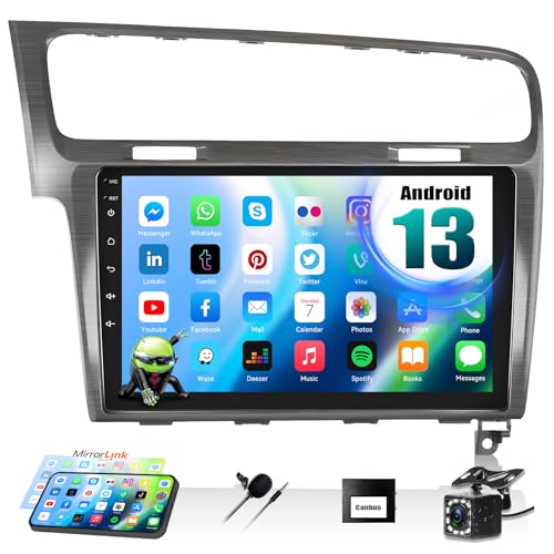 CAMECHO Android Autoradio mit Navi für VW Golf 7 2013 2014 2015 2016 2017 2018,Doppel Din Autoradio 10 Zoll Bildschirm mit Bluetooth und USB WiFi FM/RDS SpiegelLink+Rückfahrkamera CAMECHO Android Autoradio mit Navi für VW Golf 7 2013 2014 2015 2016 2017 2018,Doppel Din Autoradio 10 Zoll Bildschirm mit Bluetooth und USB WiFi FM/RDS SpiegelLink+Rückfahrkamera von CAMECHO