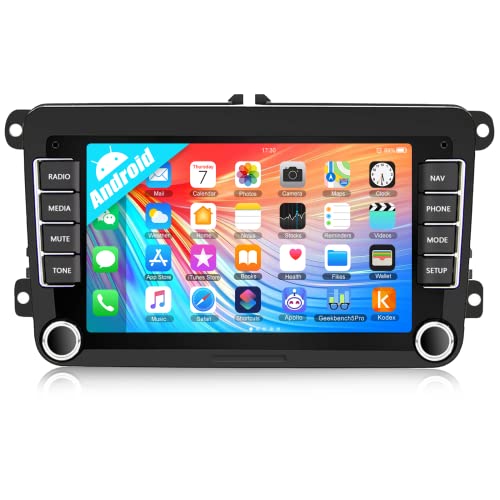 CAMECHO Android Radio mit Navi für VW Golf 5 Golf 6 Polo Skoda Seat, 7 Zoll Bildschirm Autoradio 2 DIN mit Bluetooth FM RDS Mirror Link+Canbus von CAMECHO