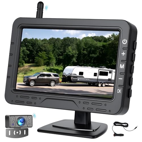 CAMECHO Rückfahrkamera Kabellos IP68 Wasserdicht Nachtsicht Weitwinkel Kamera mit 4.3 Zoll TN Bildschirm Monitor für alle Modelle, 12V Hochleistungschip Nachtsichtgerät Rückfahrkamera mit Weitwinkel CAMECHO Rückfahrkamera Kabellos IP68 Wasserdicht Nachtsicht Weitwinkel Kamera mit 4.3 Zoll TN Bildschirm Monitor für alle Modelle, 12V Hochleistungschip Nachtsichtgerät Rückfahrkamera mit Weitwinkel von CAMECHO