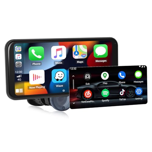 CAMECHO Upgrade Tragbares Autoradio mit 6,25 Zoll IPS-Touchscreen,Wireless Carplay Android Auto Airplay MirrorLink,Unterstützung Bluetooth/FM Ttransmit/AUX/TF/Rückfahrkamera von CAMECHO