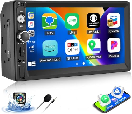 CAMECHO Wireless Carplay Doppel Din Autoradio mit Android Auto, 7-Zoll Auto Radio Touch Display mit Bluetooth Freisprecheinrichtung Mirror Link FM USB/TF/AUX-in+Rückfahrkamera CAMECHO Wireless Carplay Doppel Din Autoradio mit Android Auto, 7-Zoll Auto Radio Touch Display mit Bluetooth Freisprecheinrichtung Mirror Link FM USB/TF/AUX-in+Rückfahrkamera von CAMECHO