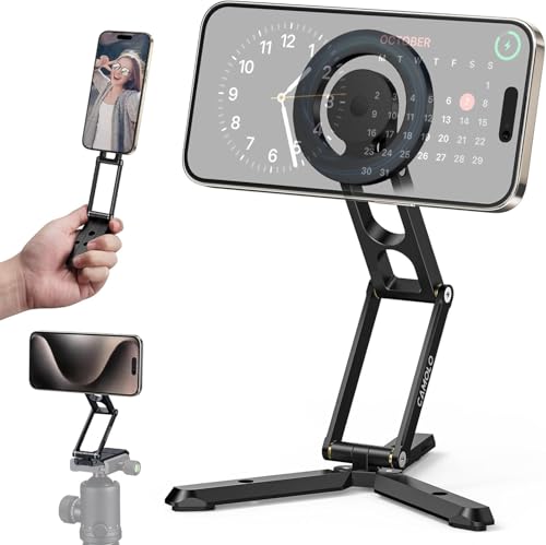 CAMOLO GEEK Magnetisches Taschen-Handy-Stativ, faltbar, Mini-Handy-Stativ, Halterung, Griff, Smartphone-Schreibtischständer, Alles in einem CAMOLO GEEK Magnetisches Taschen-Handy-Stativ, faltbar, Mini-Handy-Stativ, Halterung, Griff, Smartphone-Schreibtischständer, Alles in einem von CAMOLO GEEK