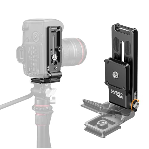 Faltbare DSLR-Kamera-L-Halterung – Arca Base Universal Vertikale Kamerahalterung Horizontales Schaltstativ Schnellwechselplatte von CAMOLO GEEK
