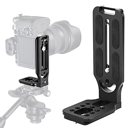 CAMOLO Quick Release L-Halterung Arca Swiss,DSLR Kamerahalterung L-Bracket Vertikale mit Schnellwechselplatte, 1/4 Zoll Schraube Arca Swiss für Manfrotto DJI Zhiyun Canon Nikon Sony Spiegellose Kamera von CAMOLO