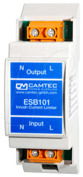 ESB 101-23S - Spitzenstrombegrenzer, Hutschiene, 2000 µF von CAMTEC